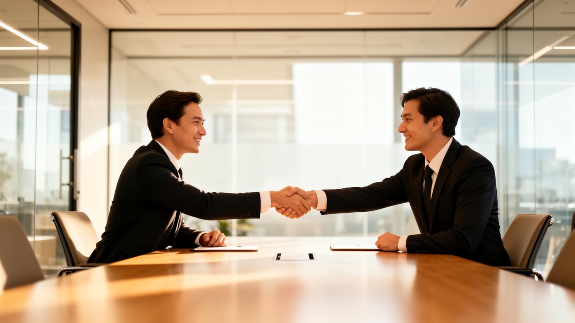 Professionellt affärsmöte